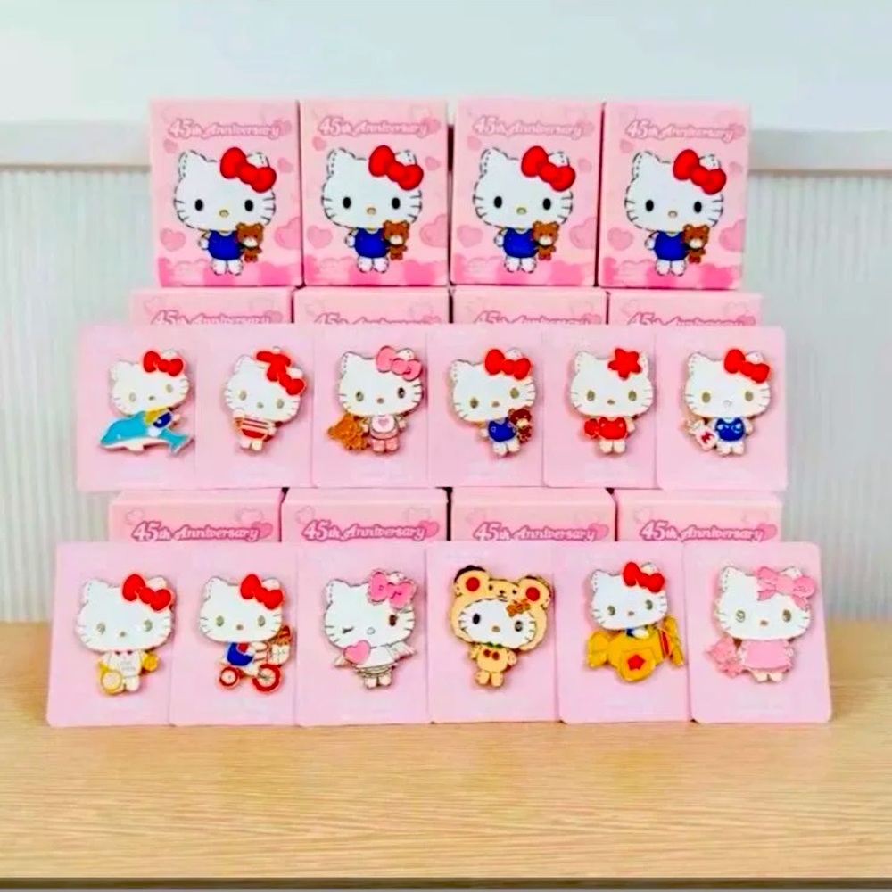 Hello Kitty 45th Anniversary Pin Set